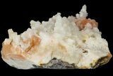 Stilbite Crystals on Sparkling Quartz Chalcedony - India #183978-1